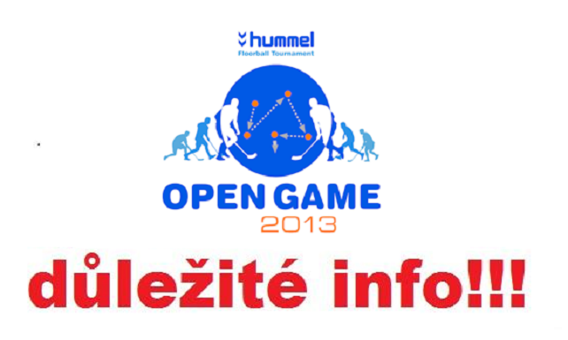 Hummel Open Game - informace pro astnky